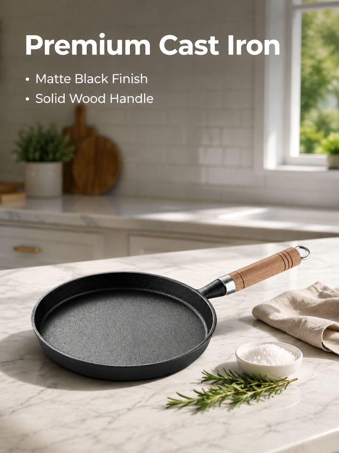 Multi-purpose Cast Iron Flat Pan
