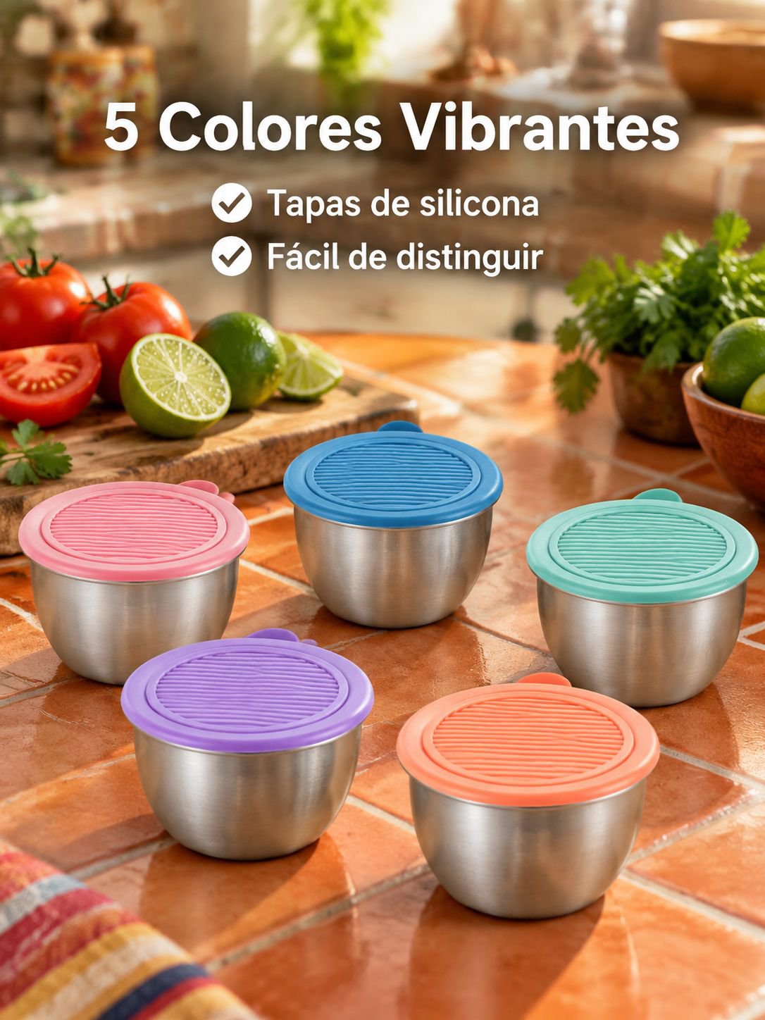 Caja de acero inoxidable para salsas para mojar
