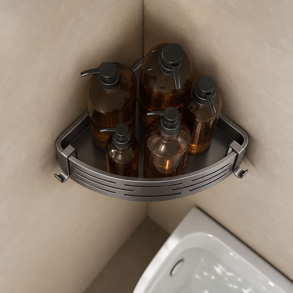Spurloses Badregal – Dreieckiges Wand-Eckregal
