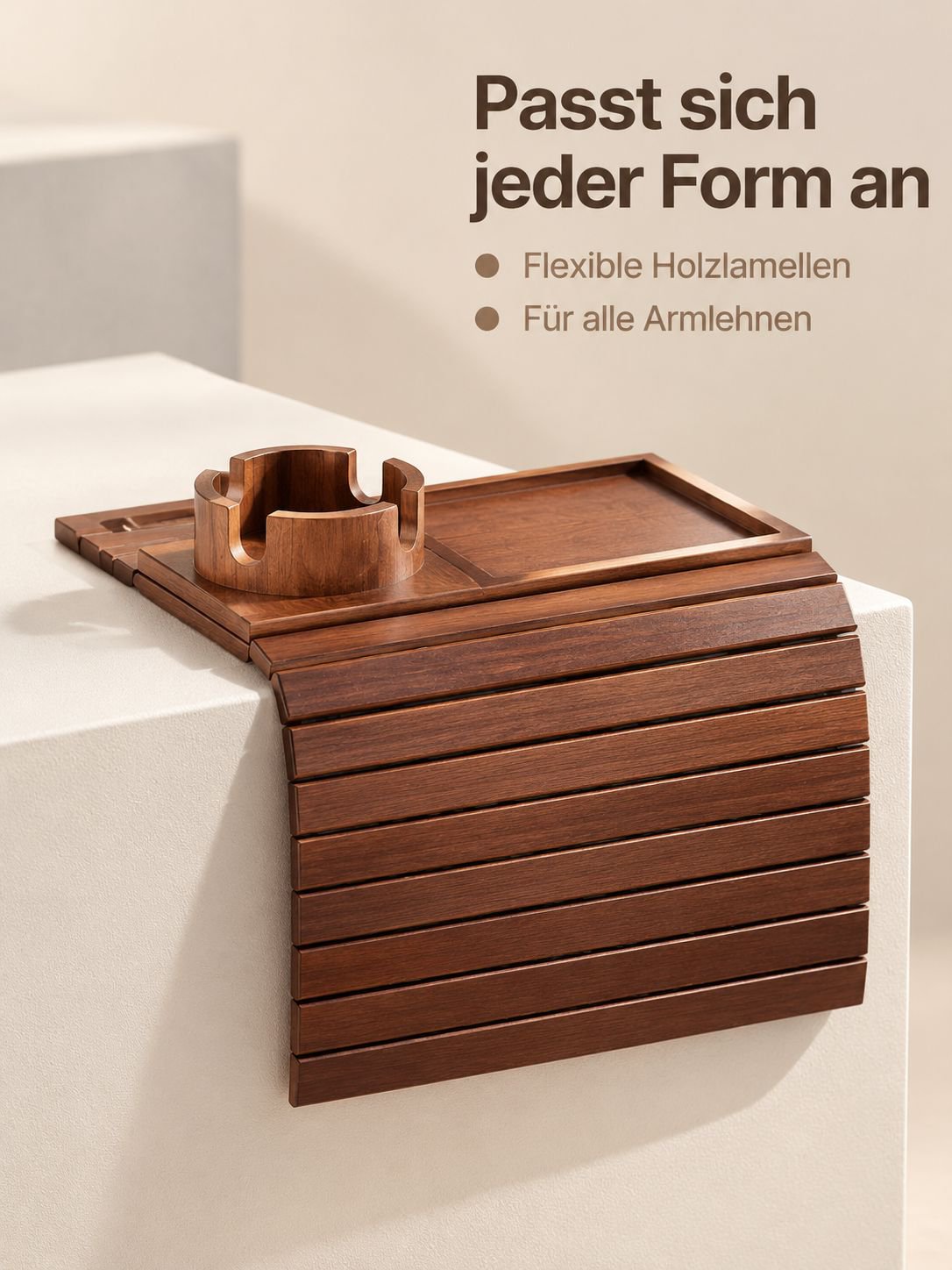 Armlehnen-Ablage aus Holz für Sofas