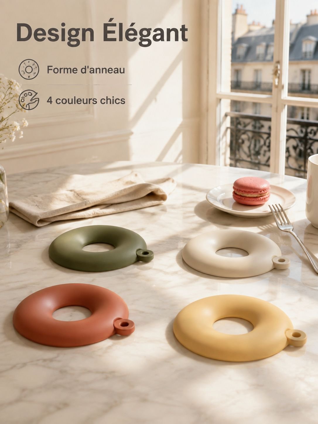 Dessous-de-plat antidérapant en silicone