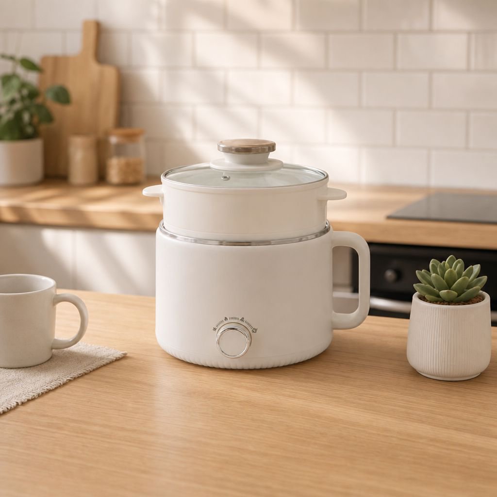 Household Electric Hot Pot for Frying, Steaming, Boiling