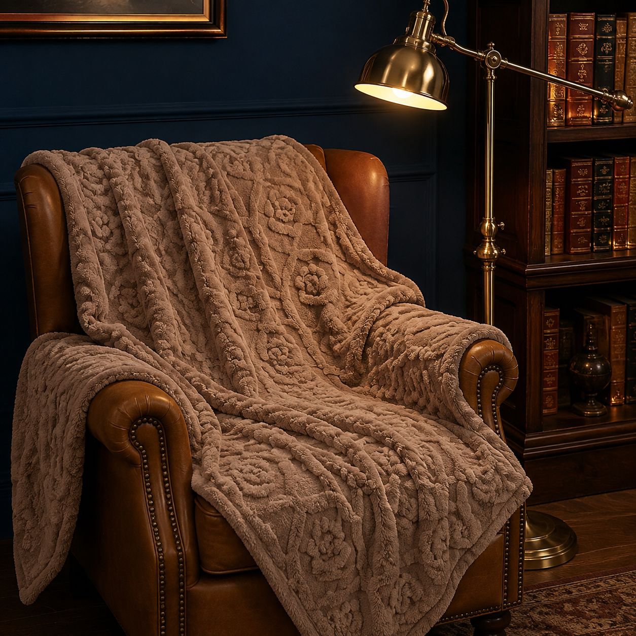 Velvet Thickened Coral Flannel Jacquard Blanket