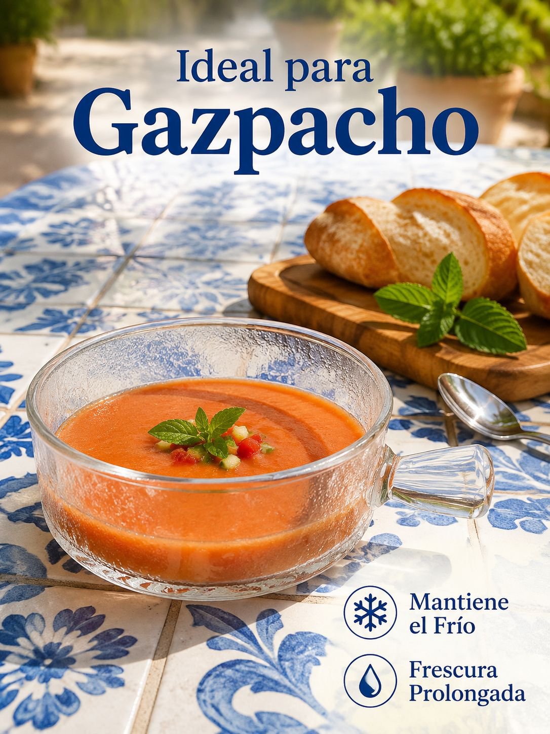 Ensaladera de vidrio