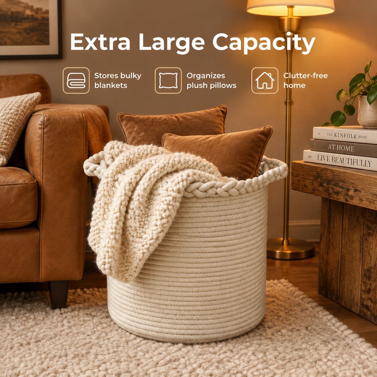 Multi-purpose Cotton Woven Basket