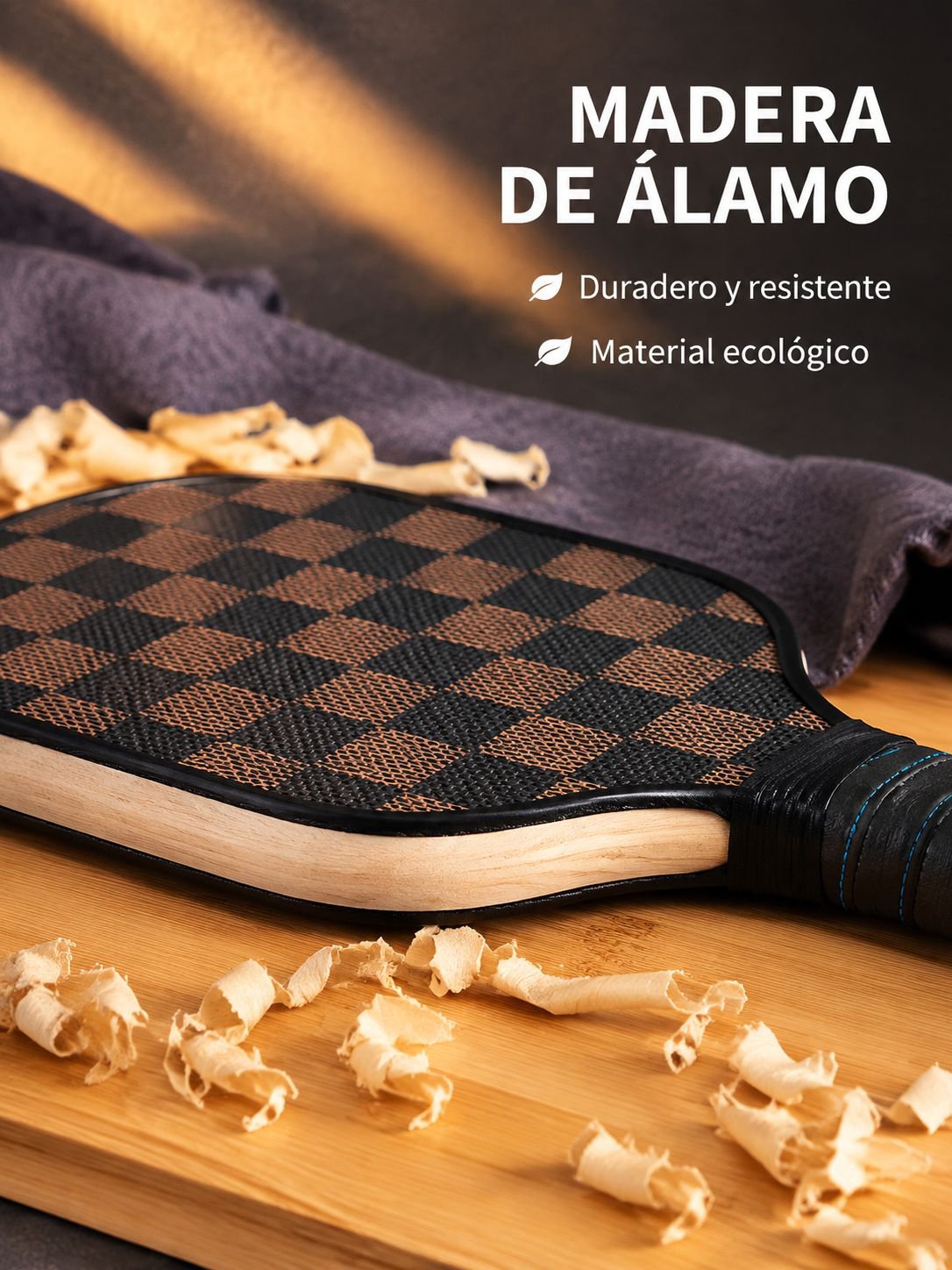 Juego de palas de pickleball de madera de álamo de alta calidad