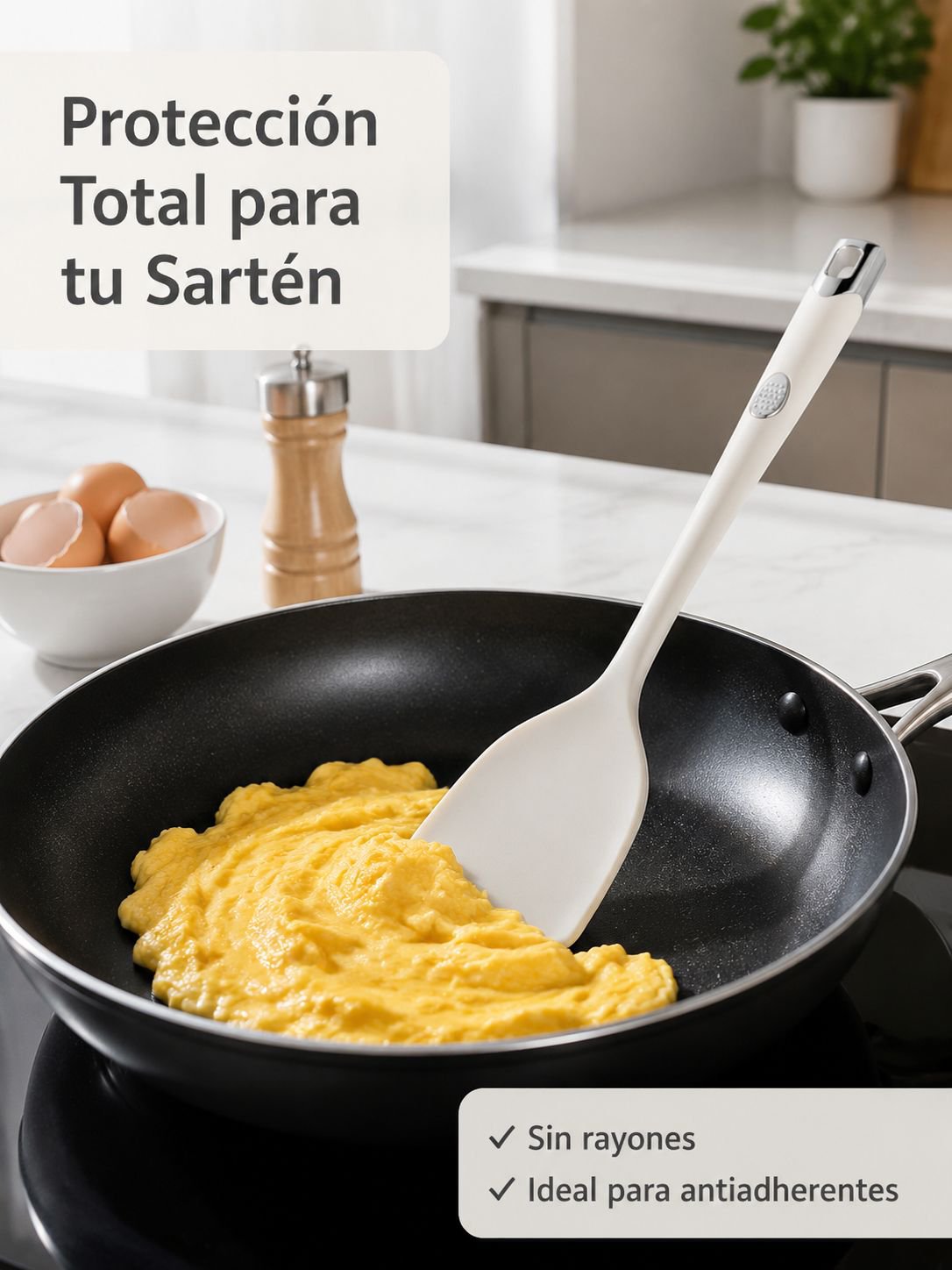 Cucharas de silicona para cocinar en altas temperaturas