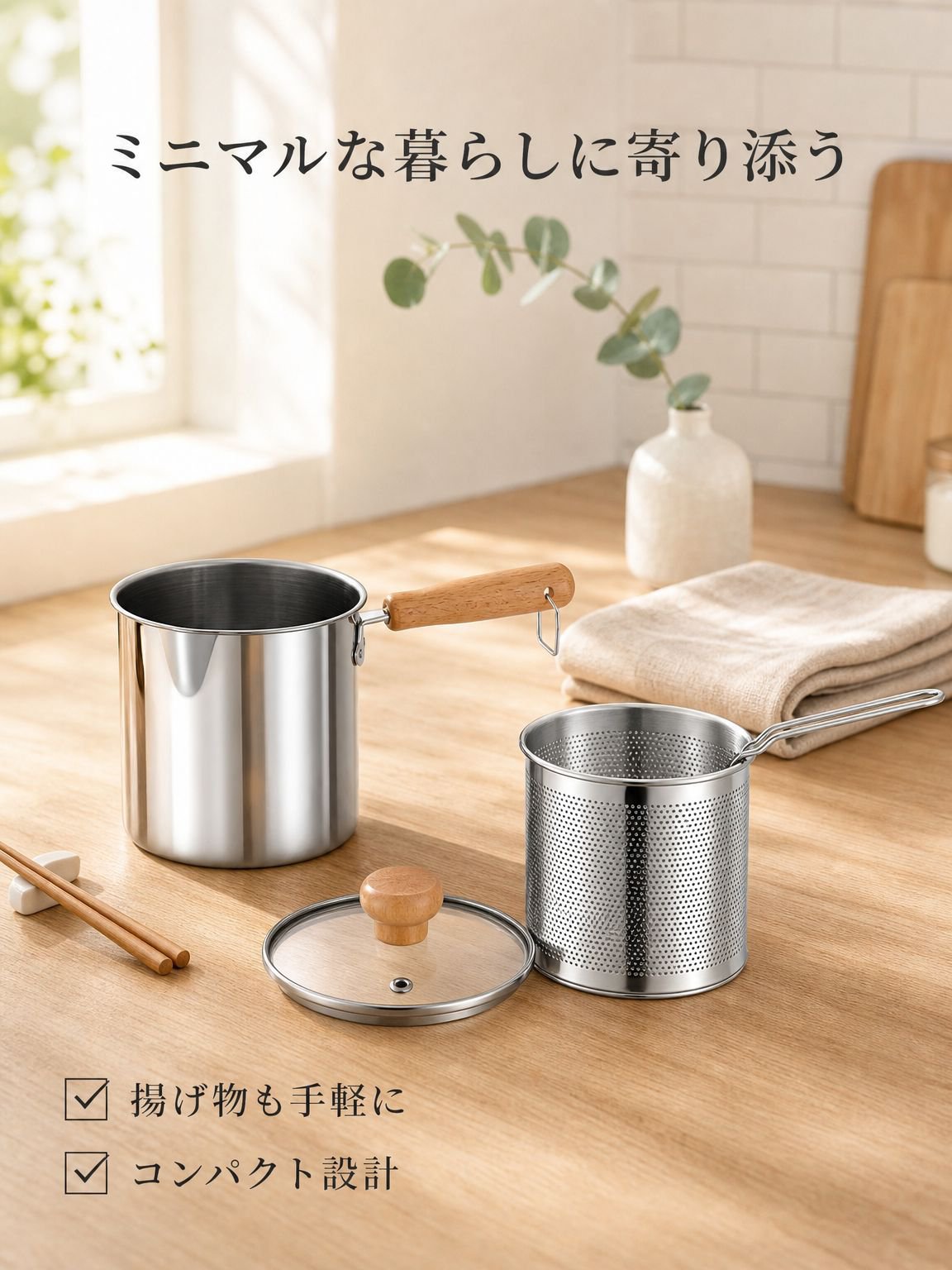 フィルター一体型ステンレスフライヤー