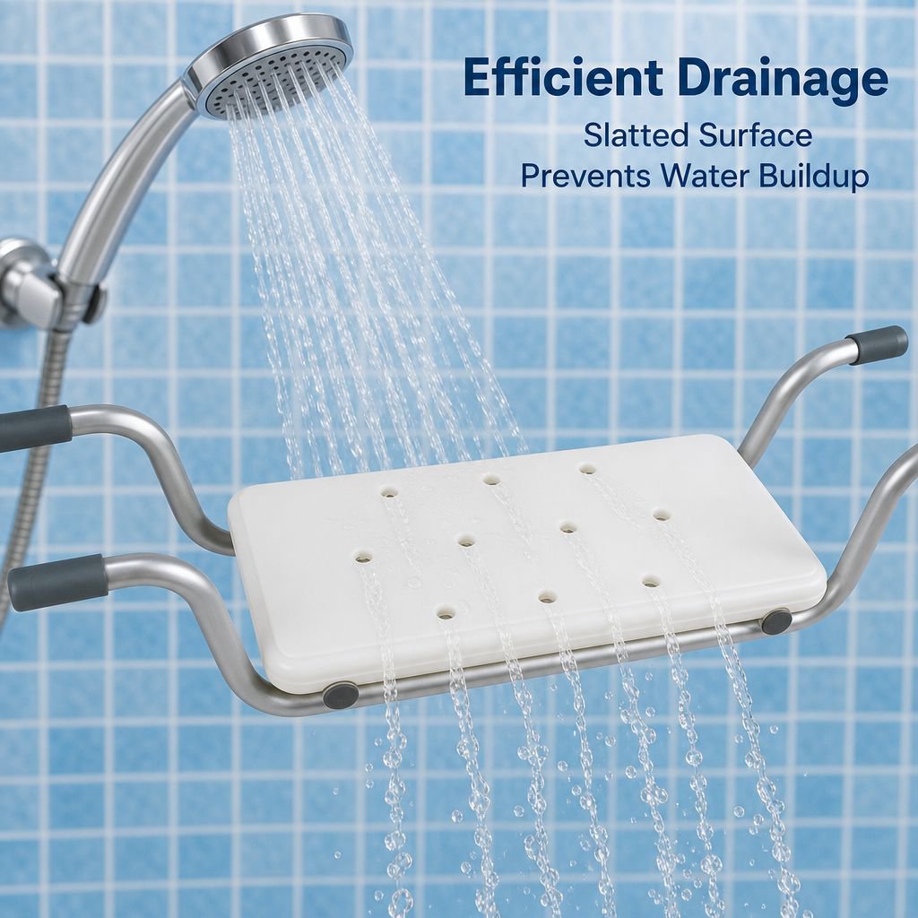 Aluminum alloy bathtub seat shelf