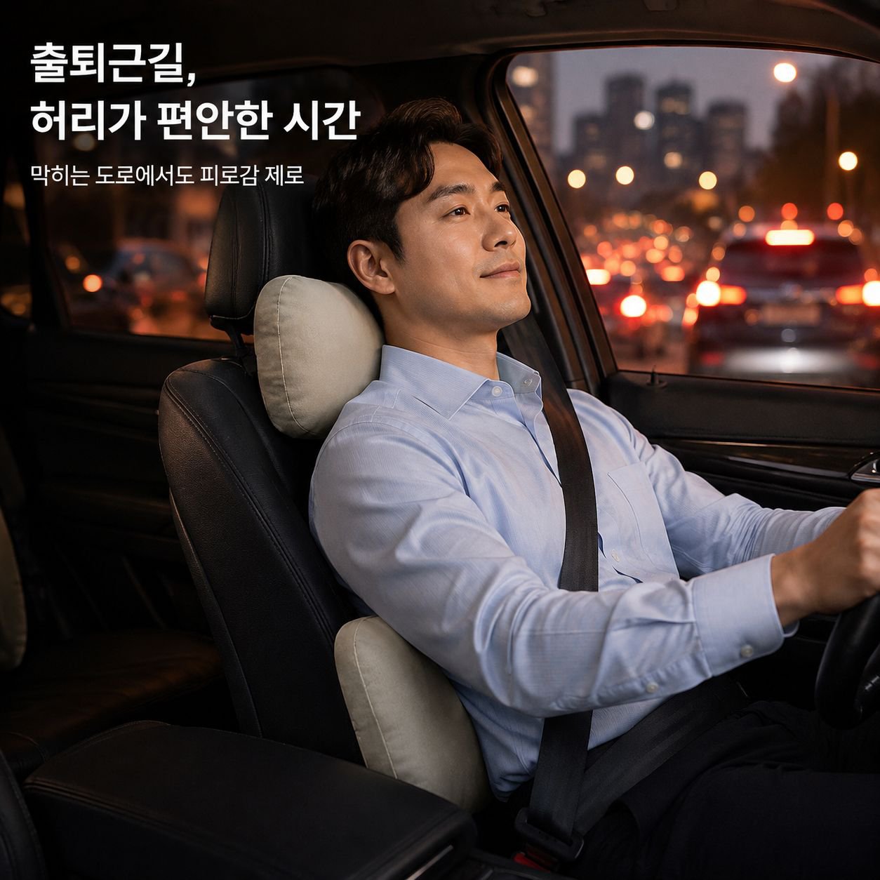 부드럽고 편안한 차량용 헤드레스트 및 허리 지지대