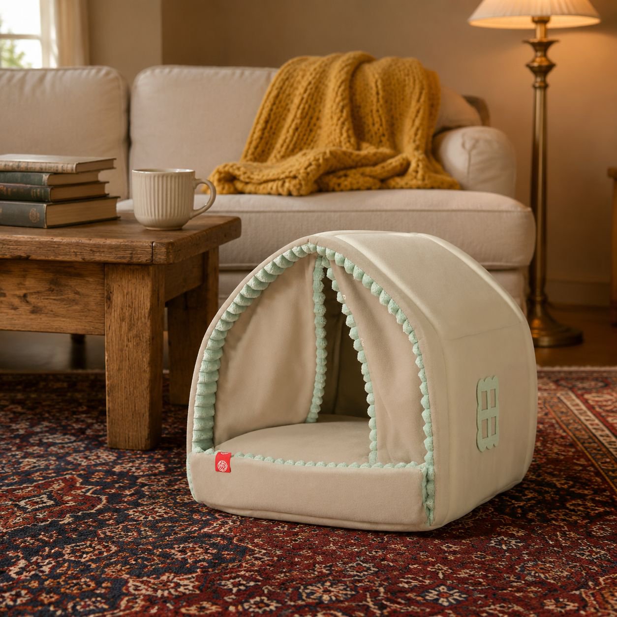 Casa para perros para mantener el calor en invierno, casa para perros pequeños, cama cerrada para pe