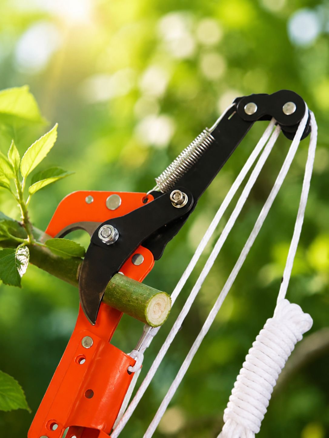 Hand saw and pruner combined for thick branch cutting