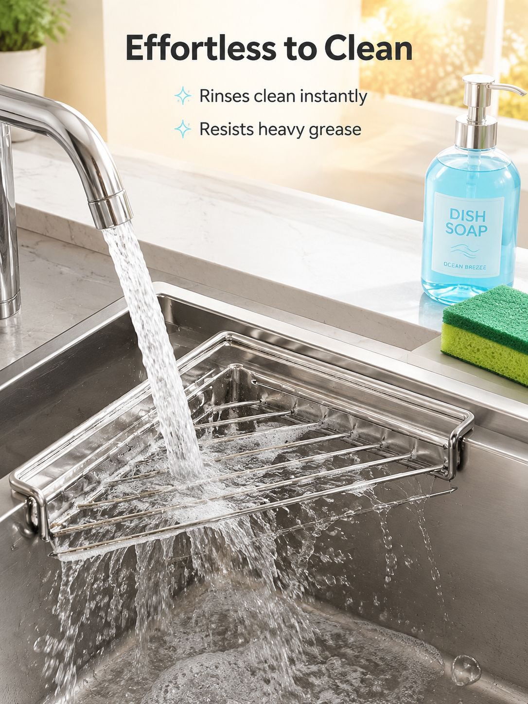 Multi-purpose sink rack for fruits and vegetables