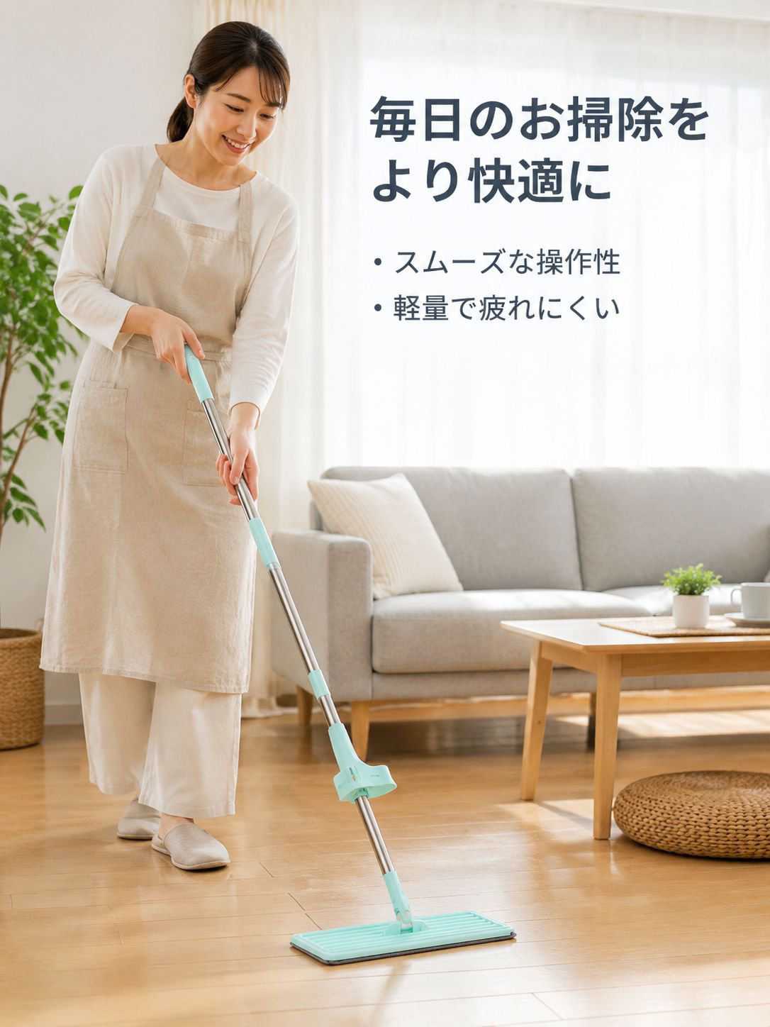 PT31手洗い不要フラットモップ