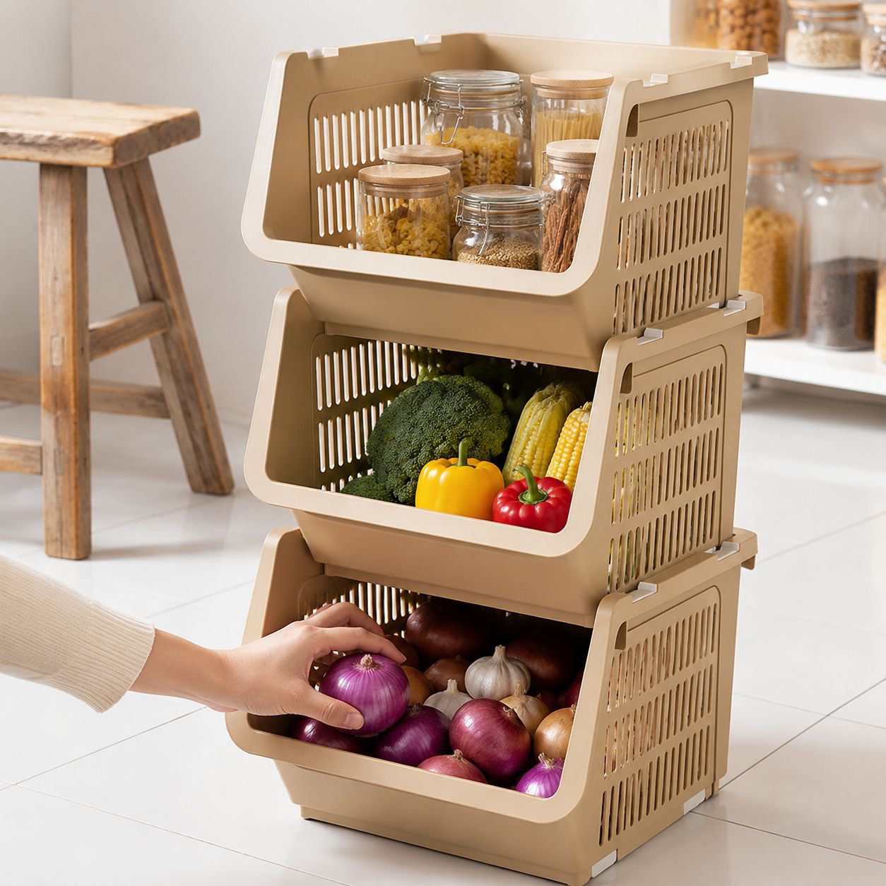 Kitchen Floor Thickened Sundries Storage Basket Multi-purpose Toy Storage Basket