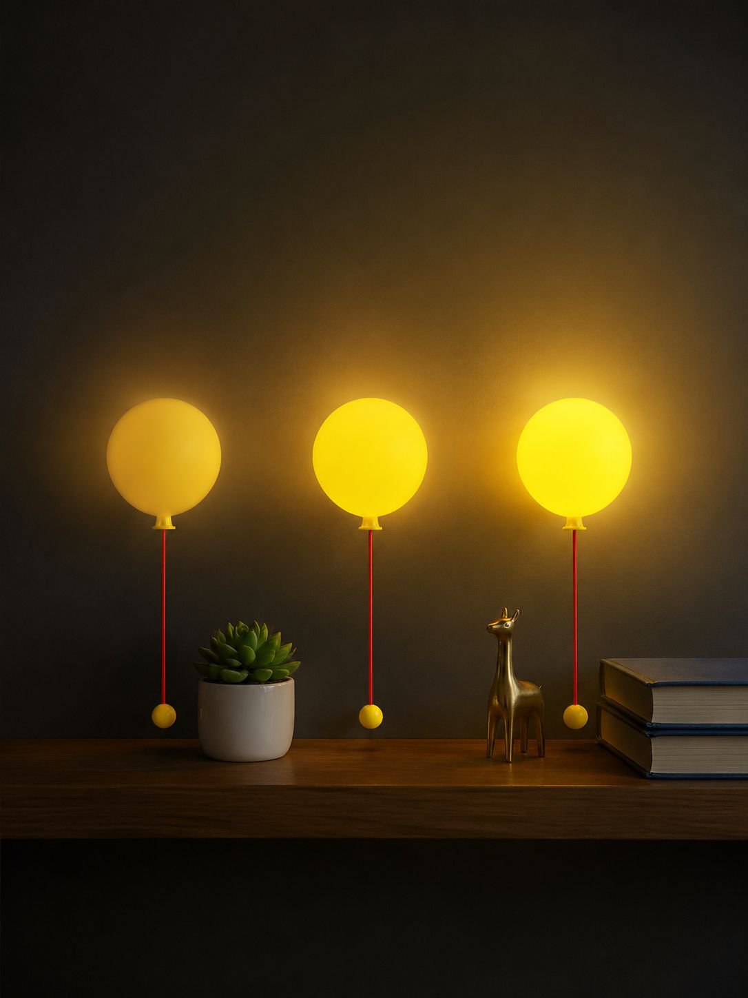 JMY Silicone Balloon Night Light, Breastfeeding Lamp, Bedside Lamp, Wall-mountable or Handheld, Thre