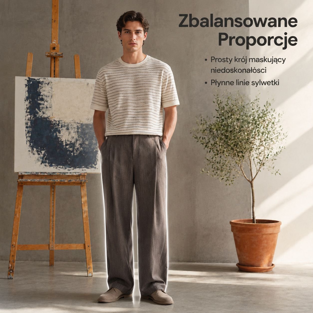 Luźne spodnie biznesowe w stylu retro dla mężczyzn