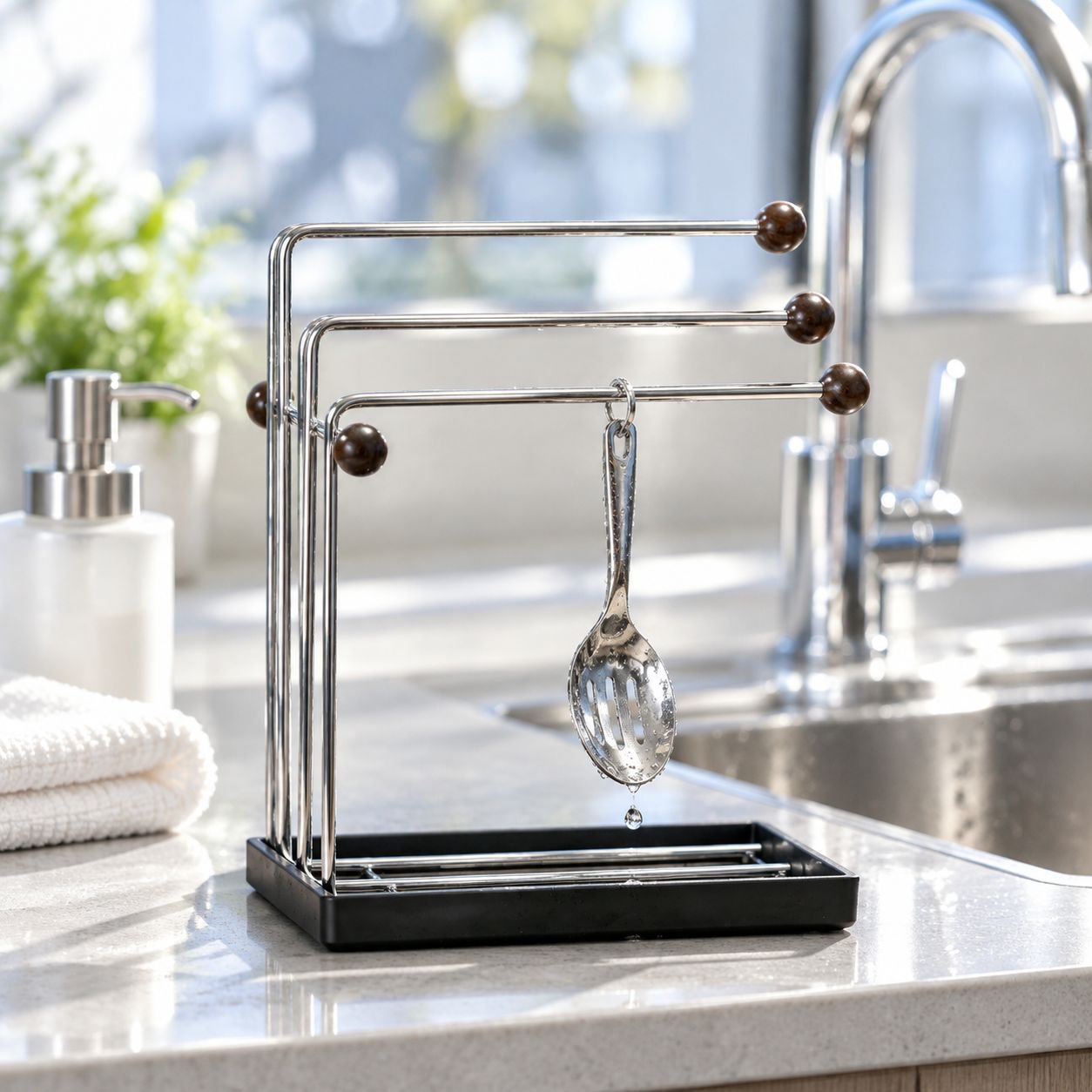 ornamentality Hangers draining rack simplicity Full ventilation neat and tidy Adjust height Kitchen 