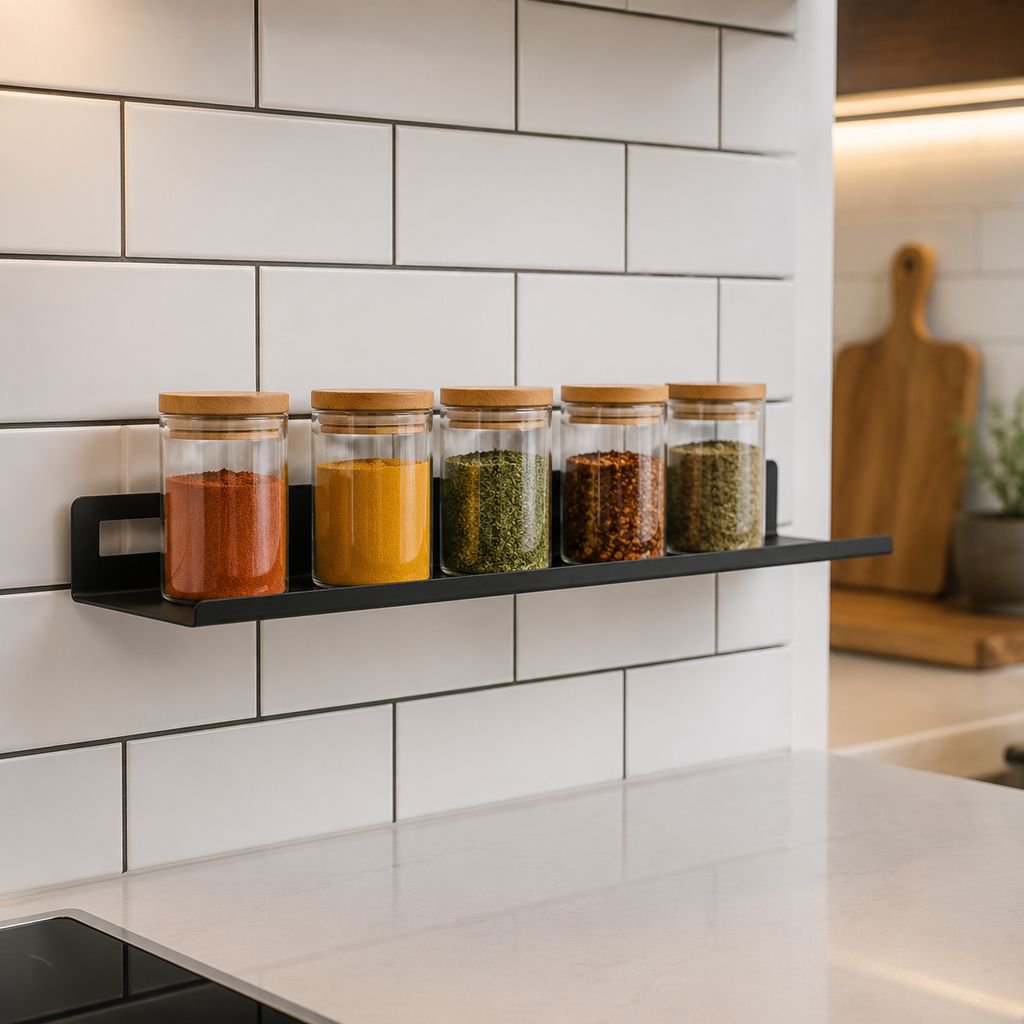 Nordic Style Wall-Mounted Storage Rack, No Drilling Shelf, FBA Suitable