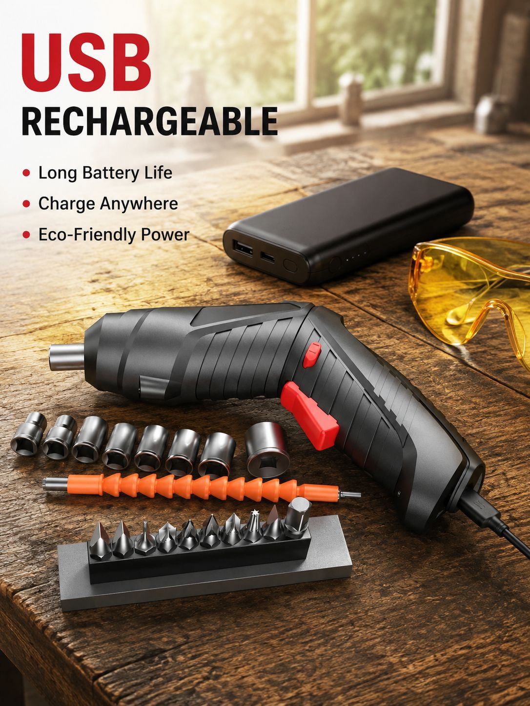 Small Multifunctional Rechargeable Electric Screwdriver