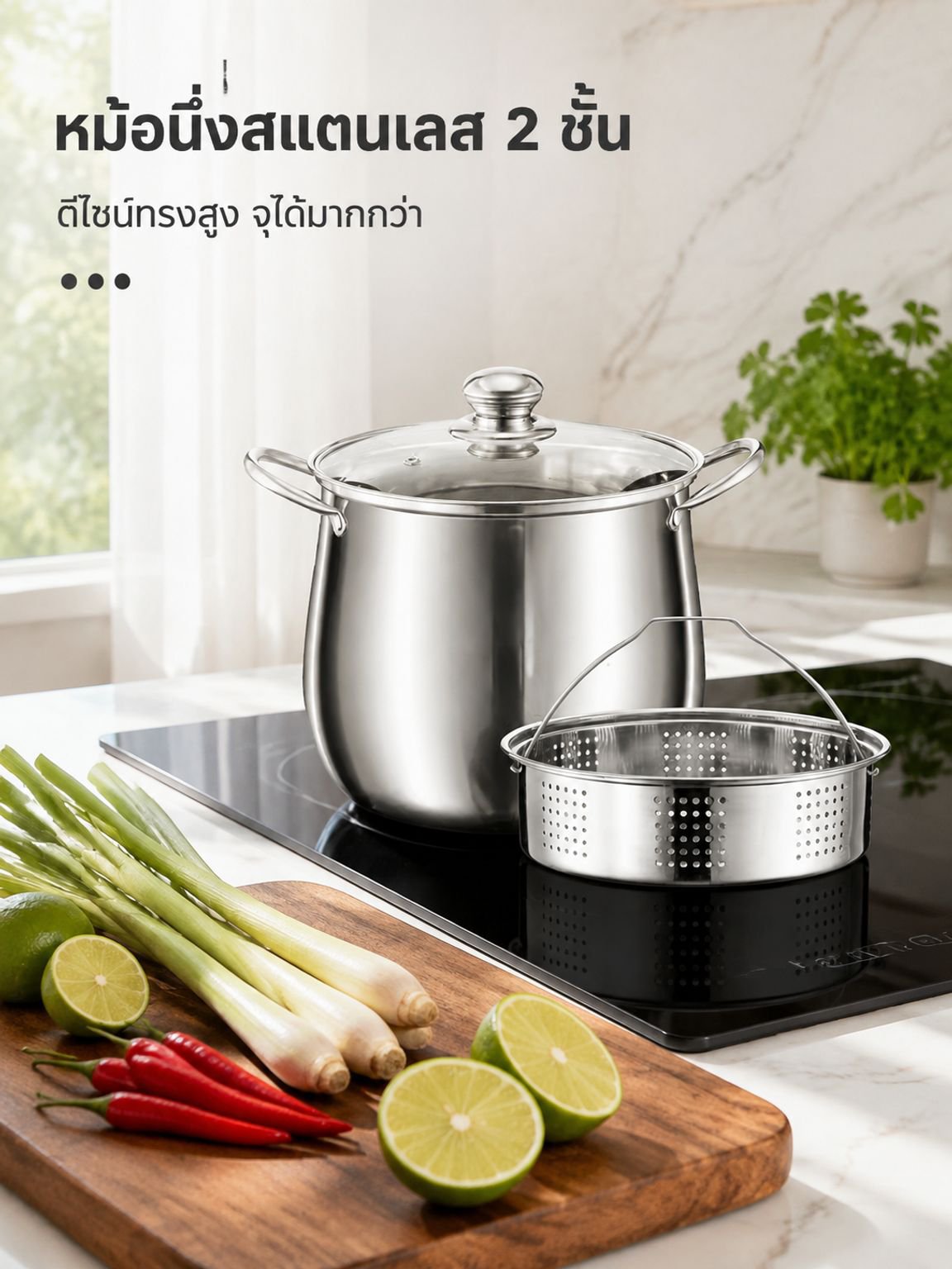 หม้อสแตนเลสสำหรับทำอาหาร