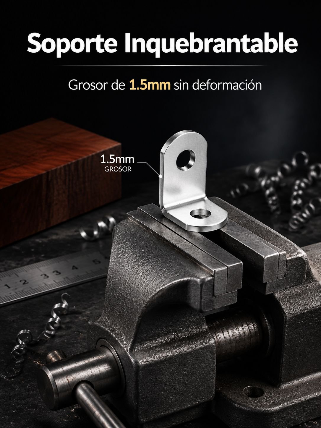 Soporte de acero inoxidable de alta calidad para divisores y estanterías