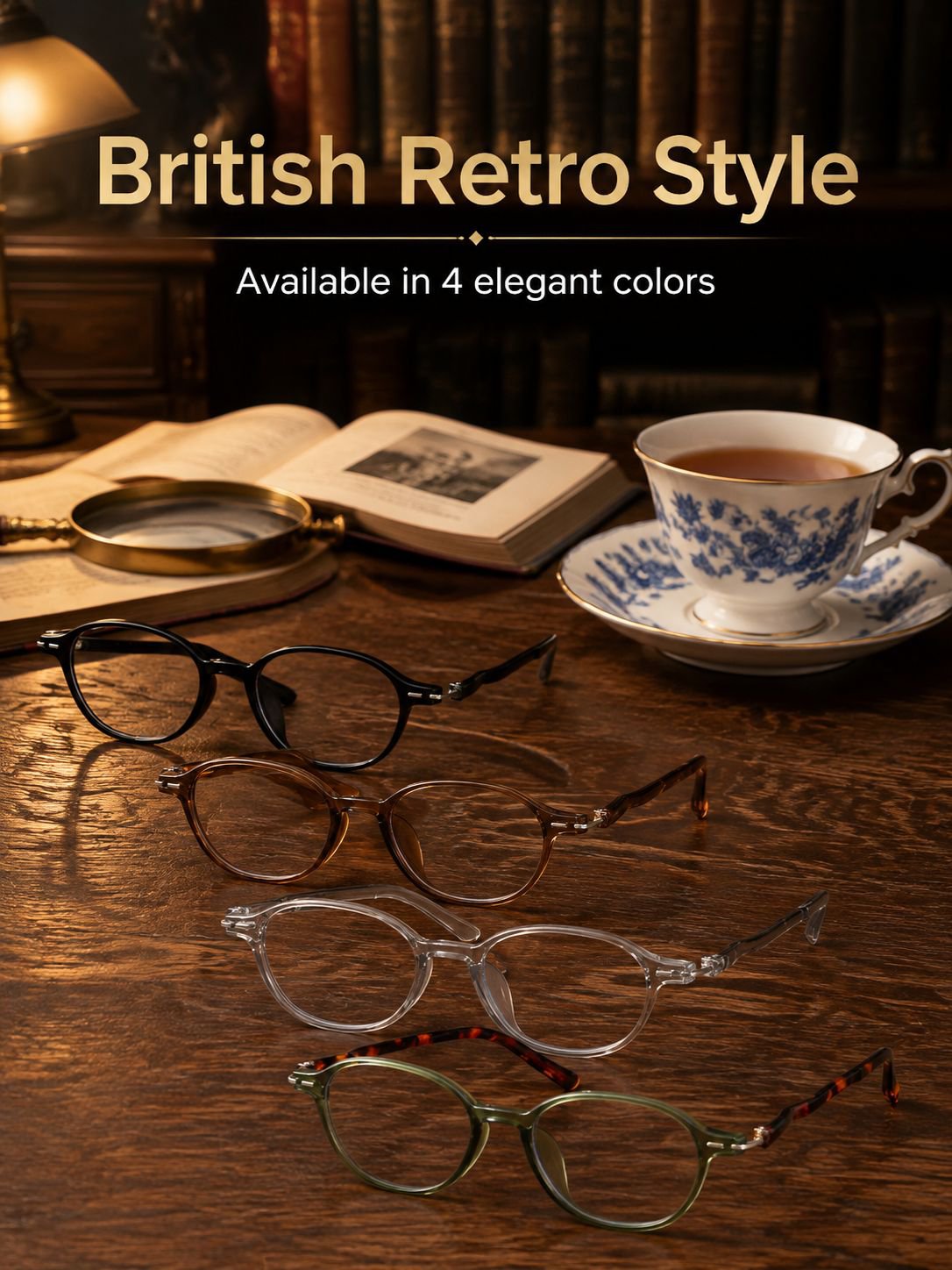 Ultra-light Oval Frame Blue Light Blocking Reading Glasses