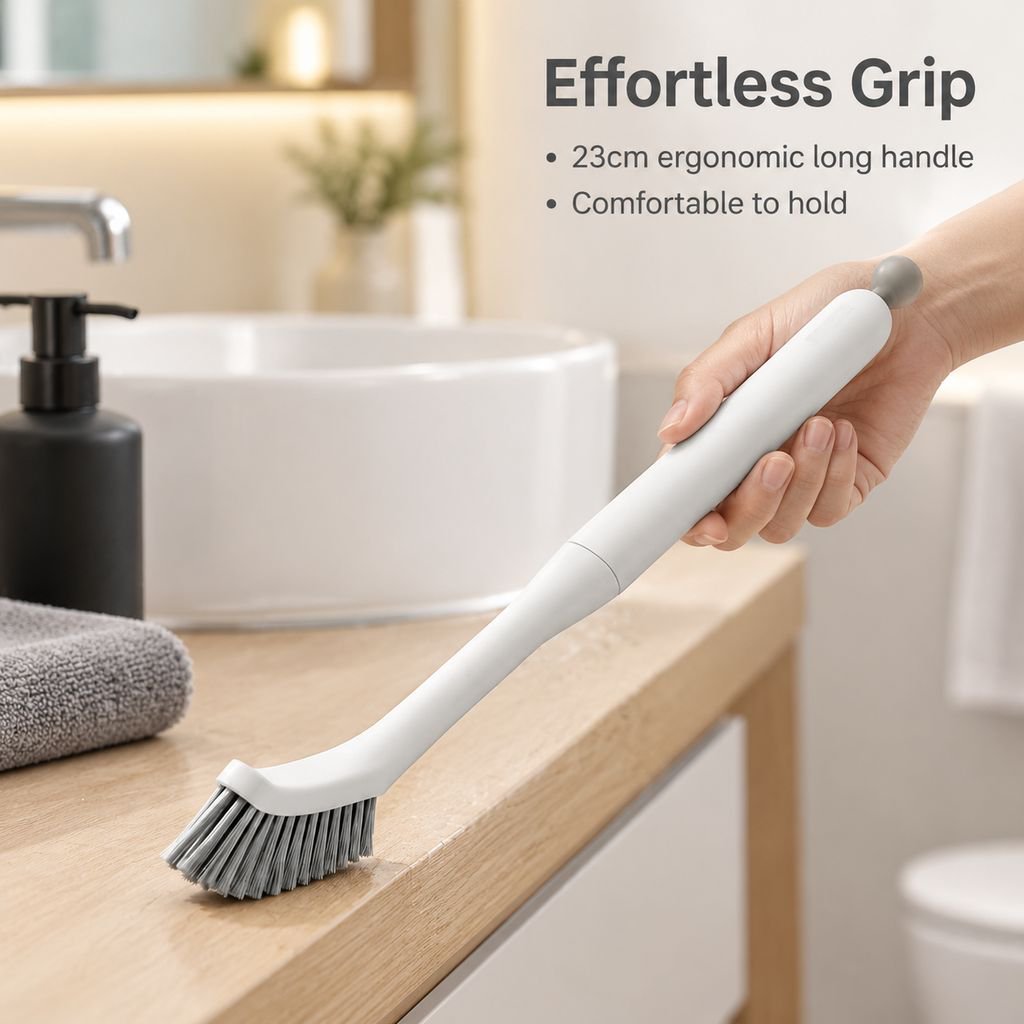 Multifunctional Hard Bristle Crevice Brush Bathroom Tile Floor Grout Cleaning Brush