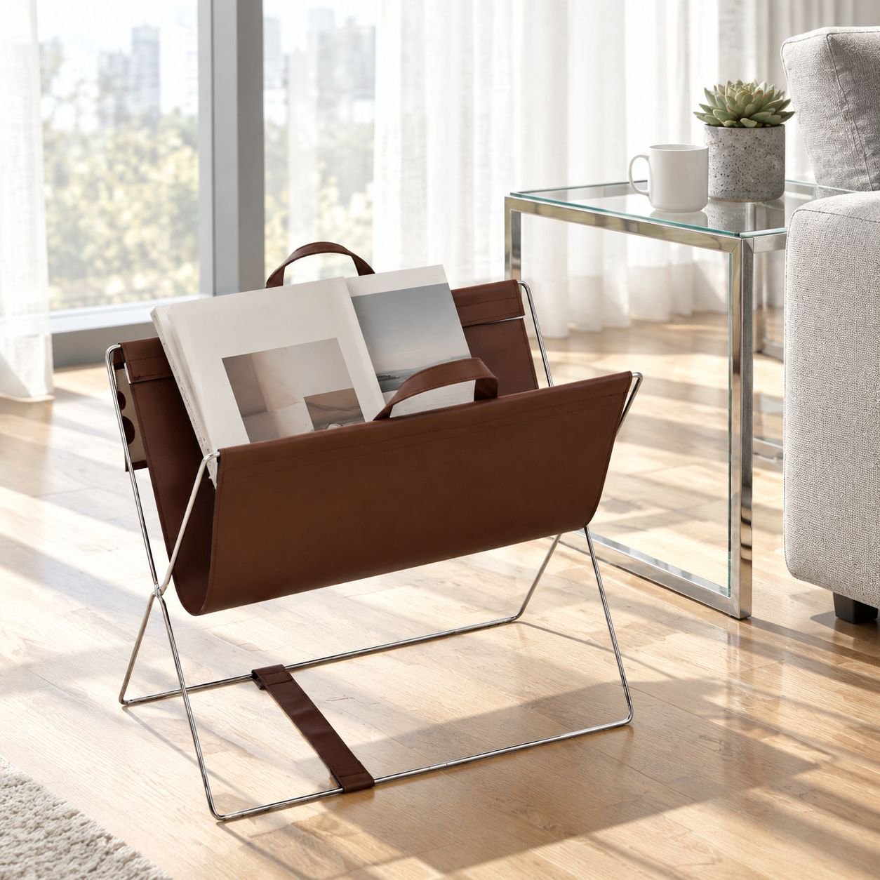 Modern minimalist luxury showroom: bookshelf