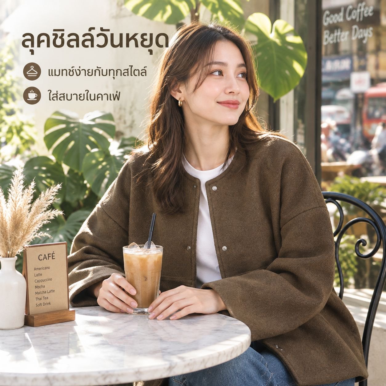 เสื้อครอปผ้าขนสัตว์คอกลมดีไซน์เก๋สำหรับผู้หญิง
