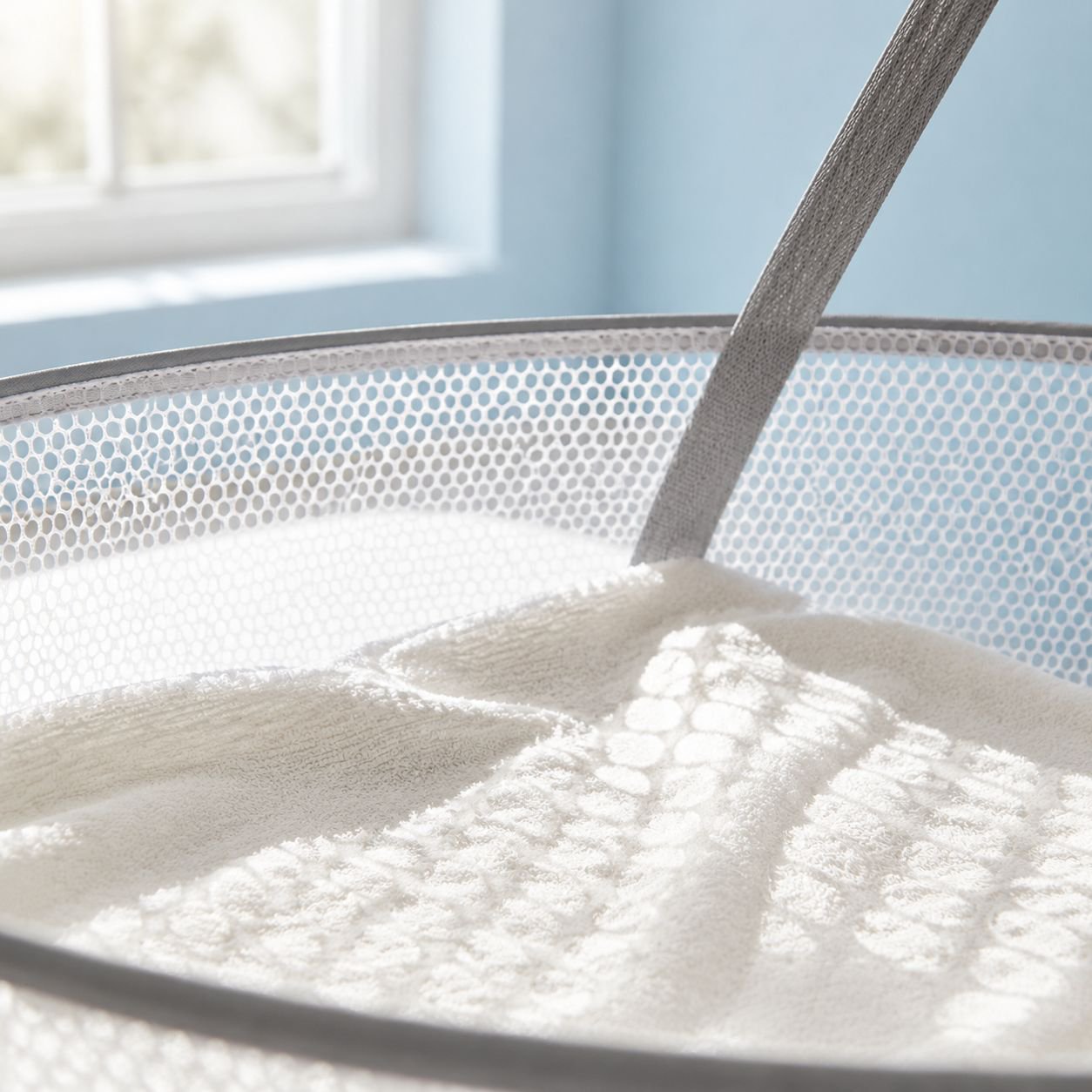 Windproof Laundry Drying Basket with Zipper