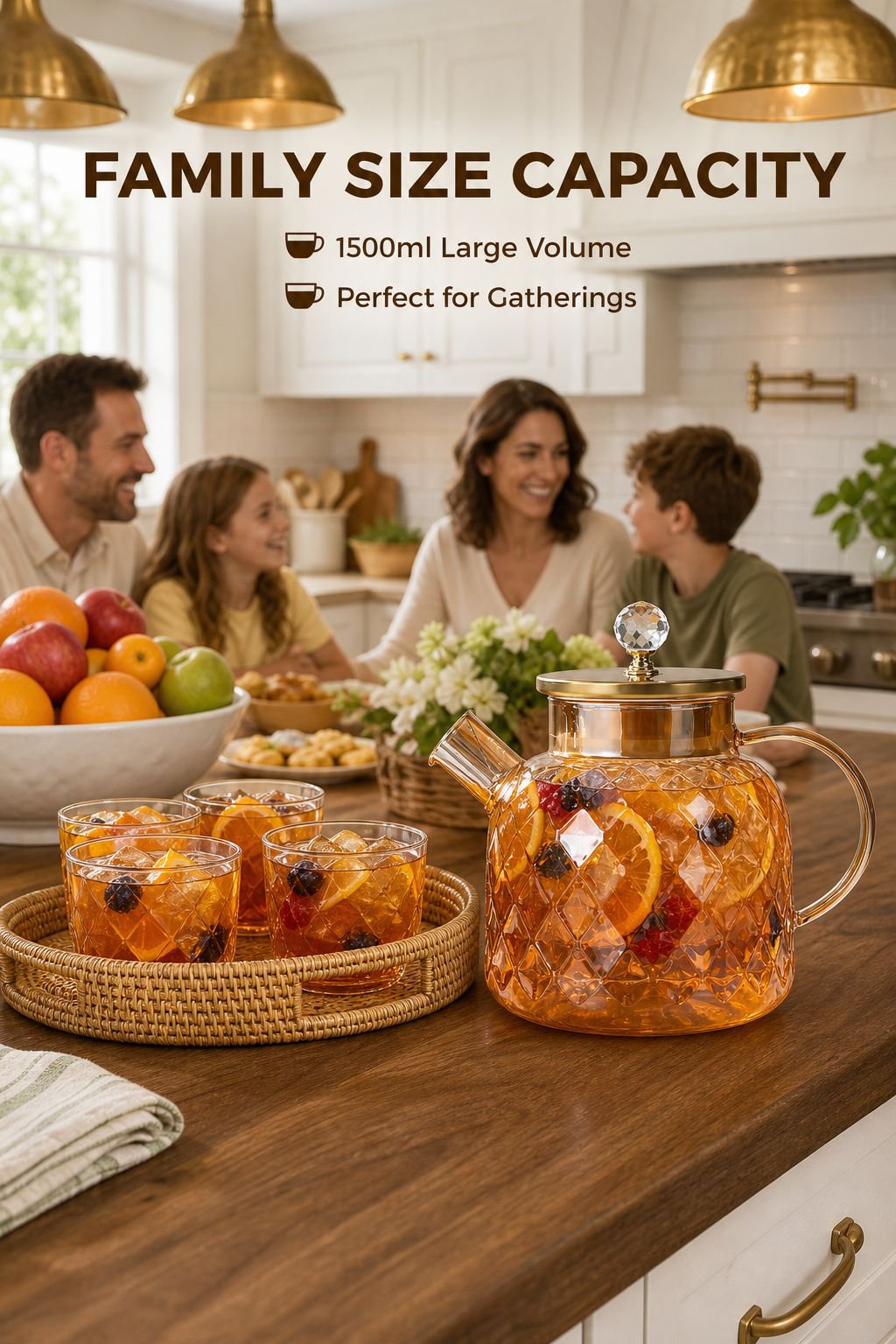 High borosilicate heat-resistant glass teapot