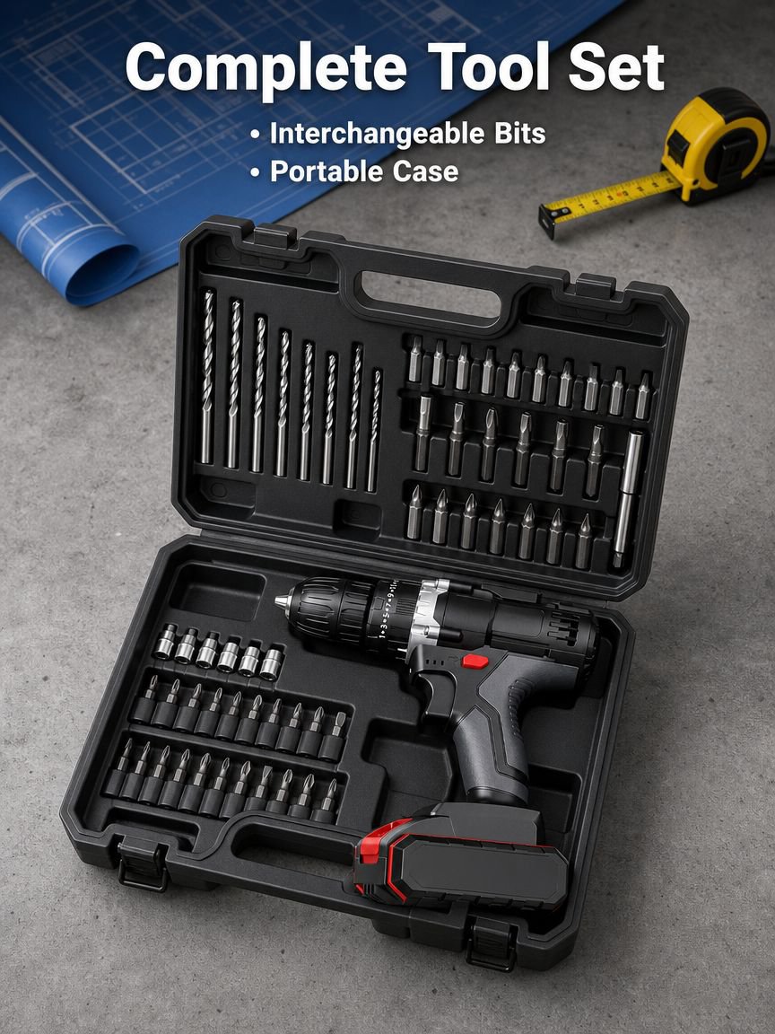 MultiFunction Electric Screwdriver With Hand Drill And Super Power