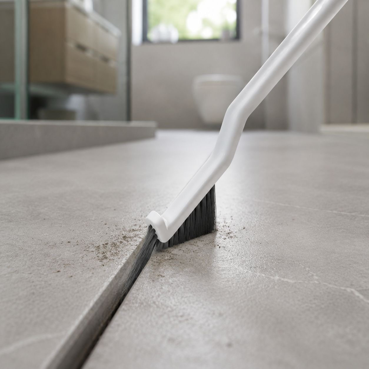Deep cleaning brush for bathroom tile and kitchen crevices