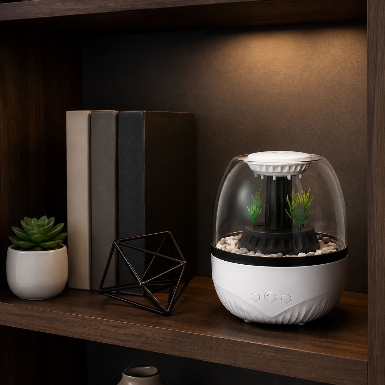 Desktop Humidifier with Silent Operation and Mood Lighting