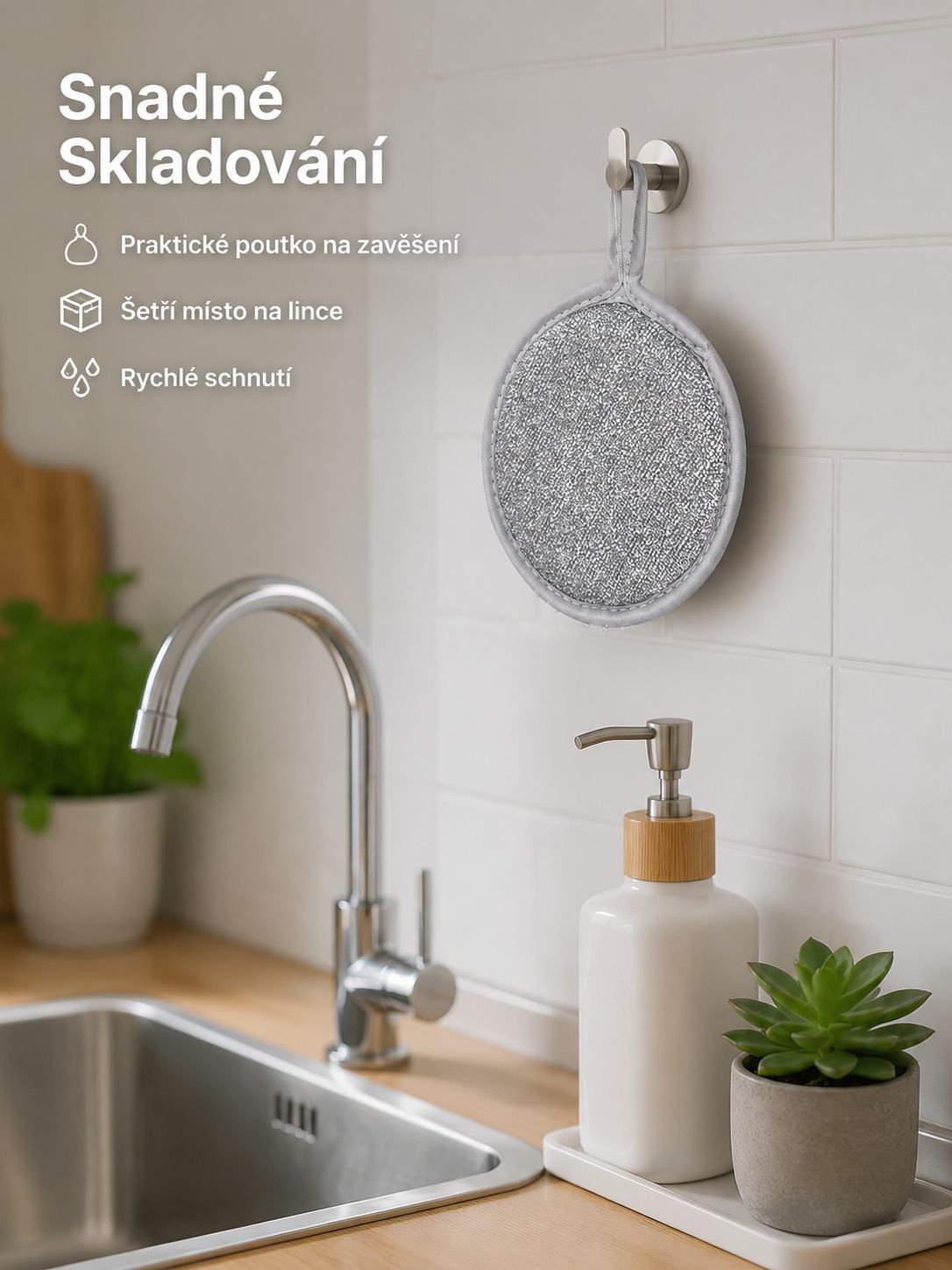 Oboustranná drátěná houbička