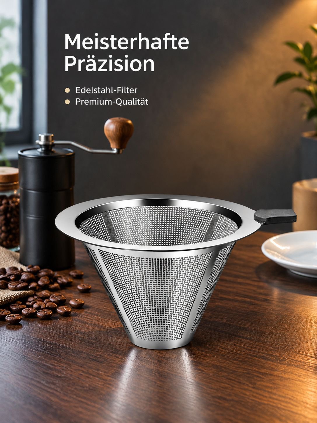 Handfilter Kaffeefilter-Tasse für frisch aufgebrühten Kaffee
