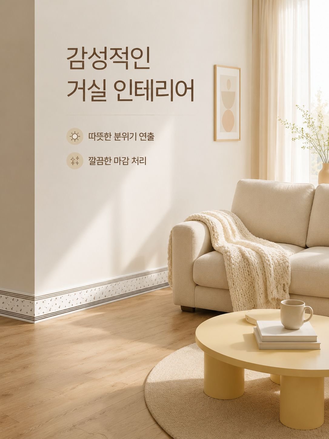 Self-Adhesive Skirting Tile Wall Sticker applied on home waistline