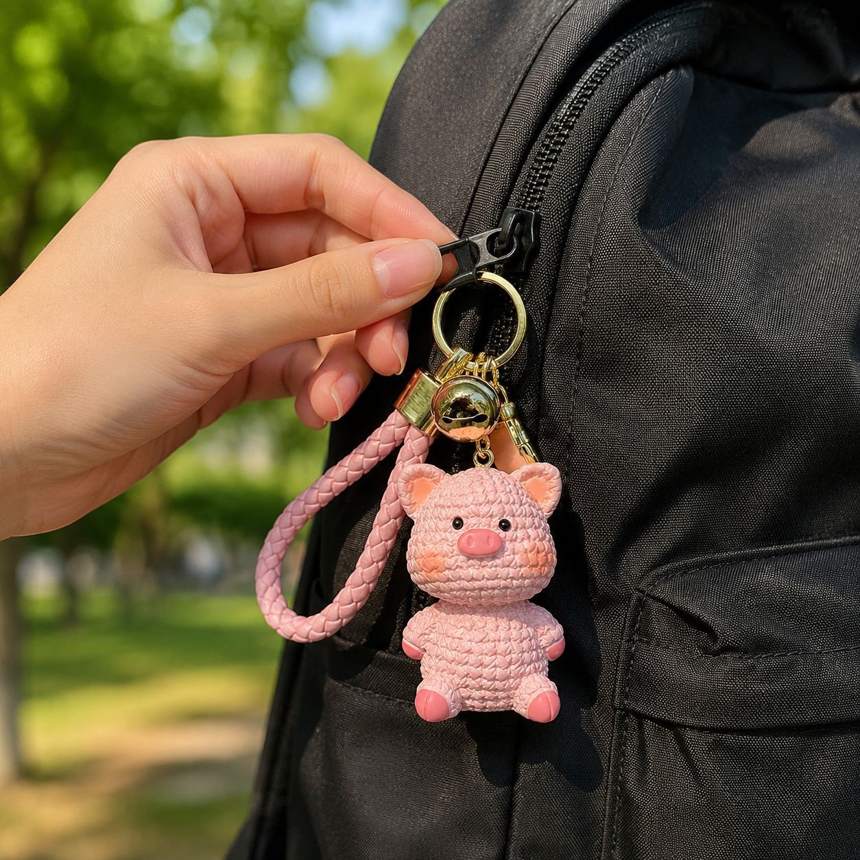 Creative Resin Pig Keychain Animal Bag Charm