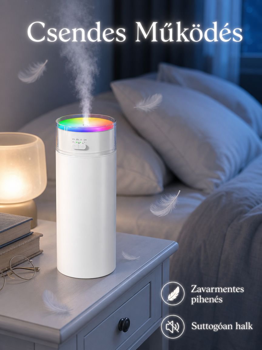USB nagy kapacitású színes poharas párásító