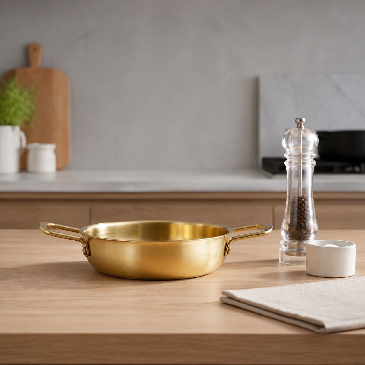 Multi-Functional Double-Ear Army Hot Pot in golden thickened design