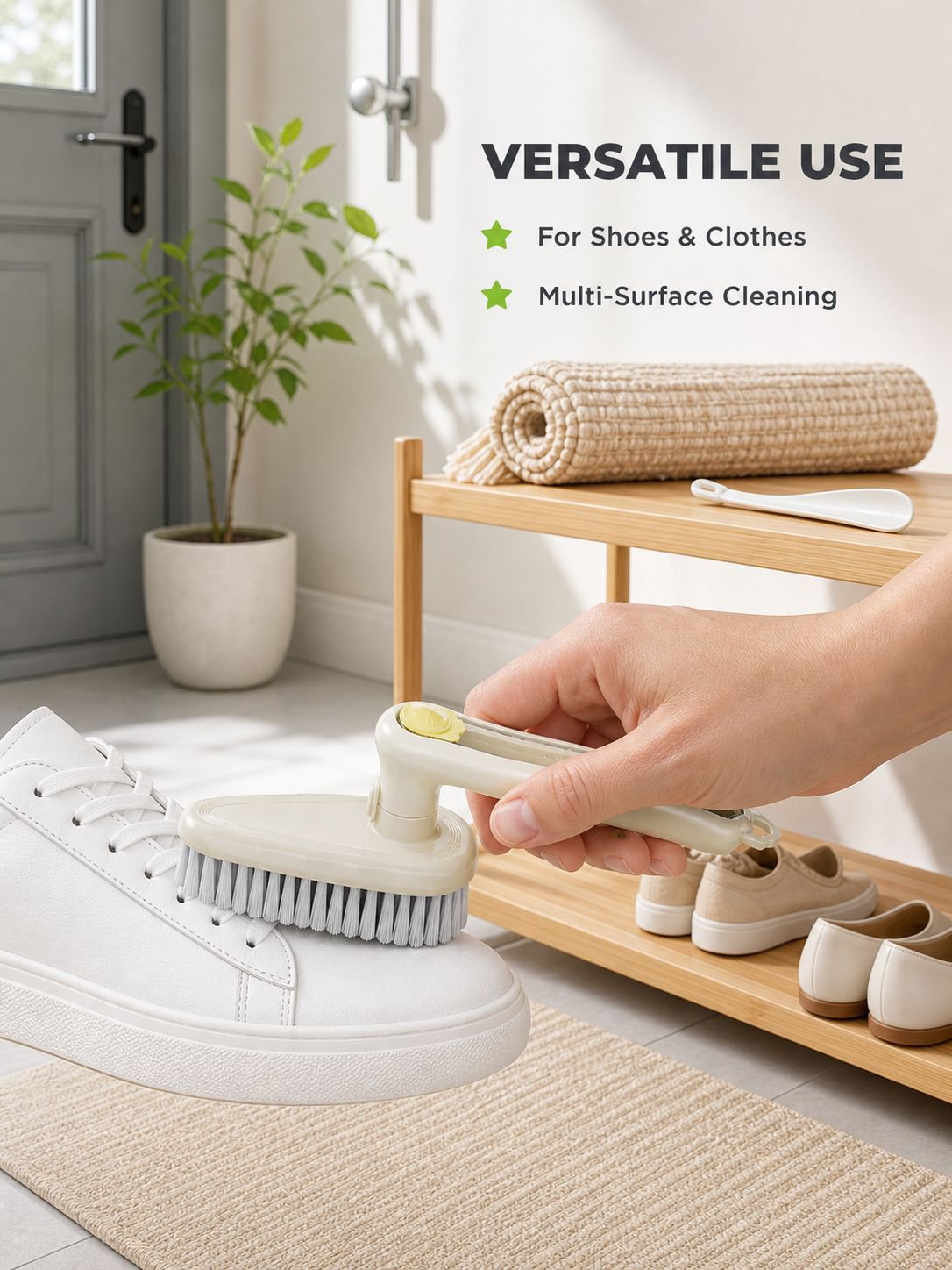 Household 2in1 encrypted stain remover brush