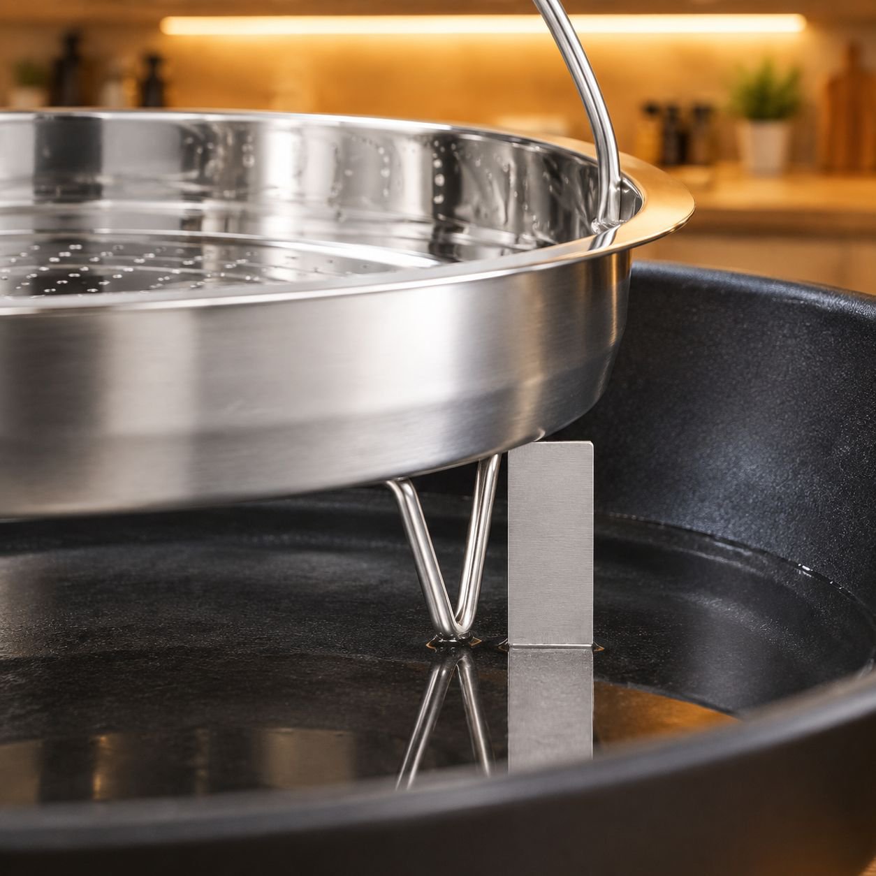 Healthy steaming with stainless steel tray