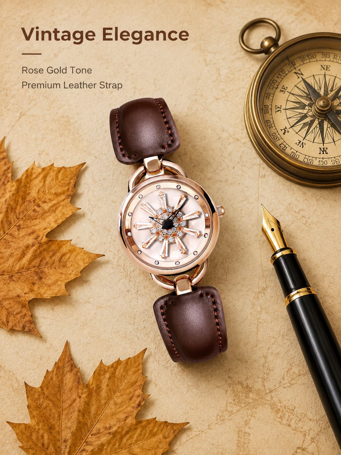 Goddess Waterproof Watch Snowflake Wristwatch Waterproof Wristwatch Snowflake Waterproof Watch
