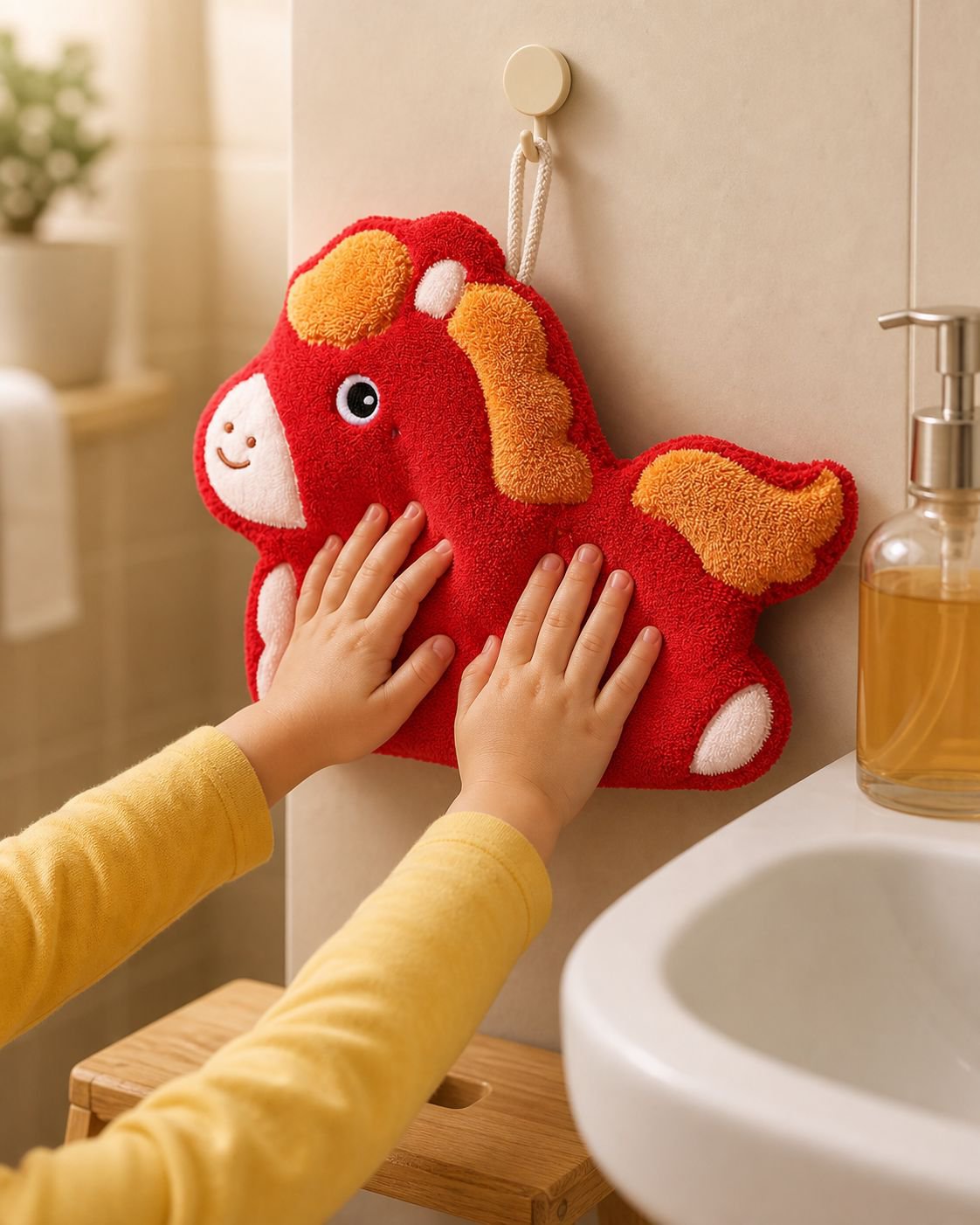 JMY - Lucky Horse Cartoon Horse Hand Towel