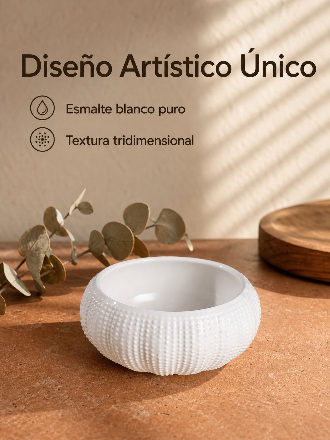 Plato de cerámica de forma irregular