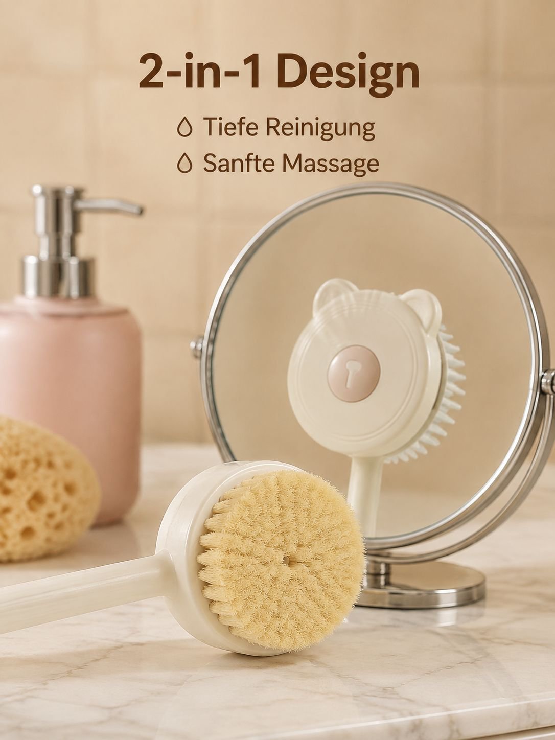 Duale Reinigungs-Duschbürste