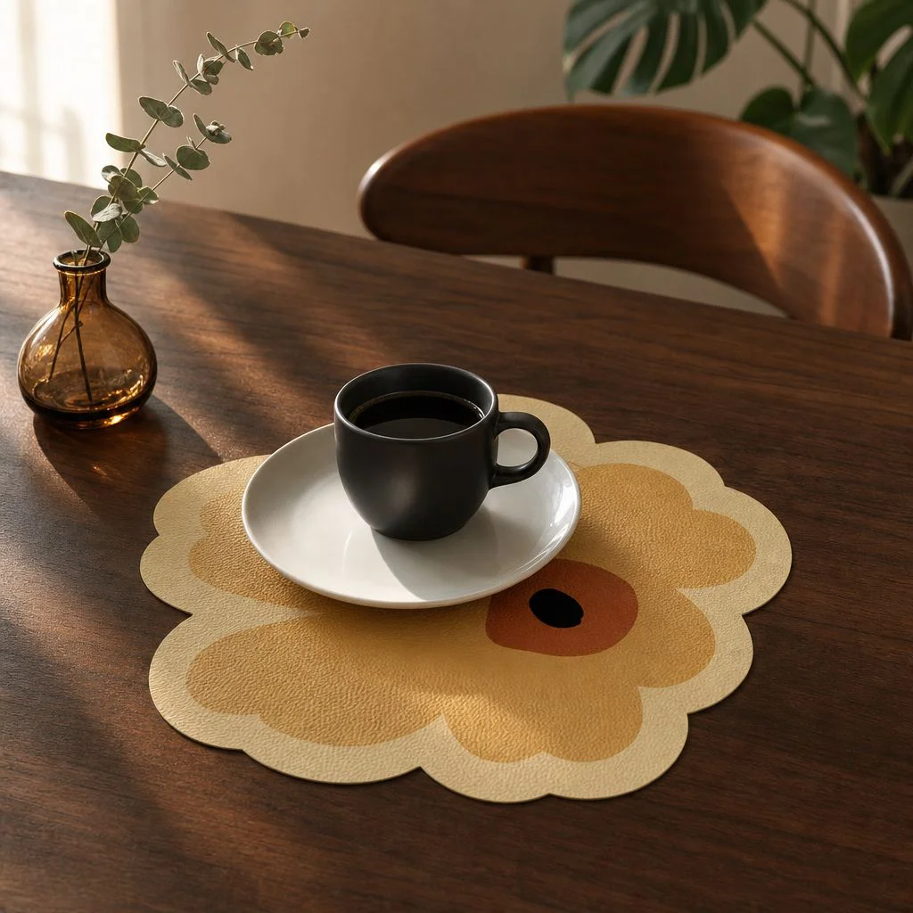 Washable Leather Table Placemat Stain-resistant and Durable