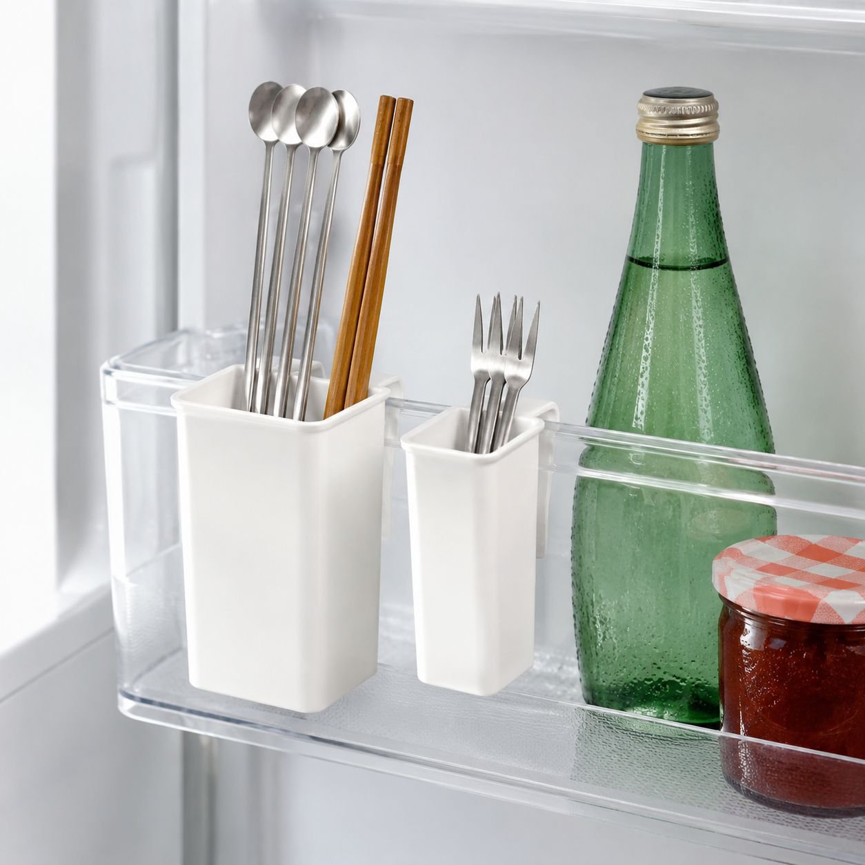 Modern hanging cutlery rack for kitchen storage