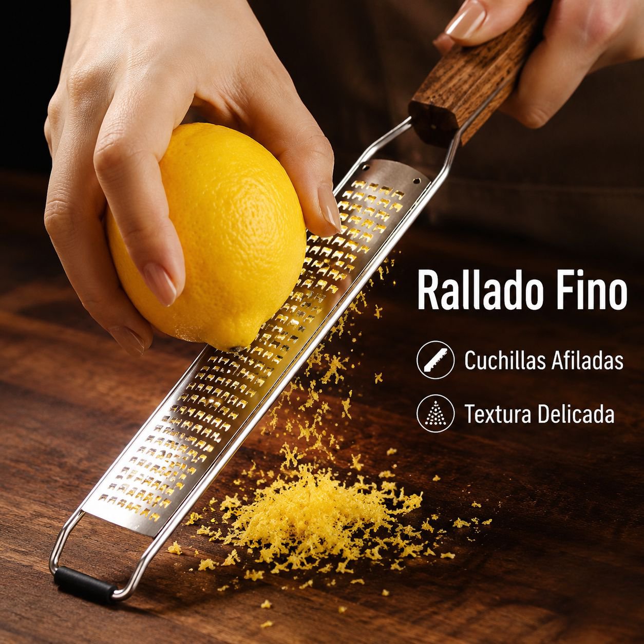 Rallador multifuncional para piel de naranja